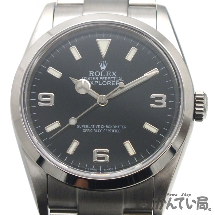 楽天市場】【中古】ROLEX（ロレックス） 14270 エクスプローラーI オンリースイス OH済 A番 1999年頃 箱・ギャラ有 メンズ  腕時計【USED-SA】 : 質屋かんてい局EC店