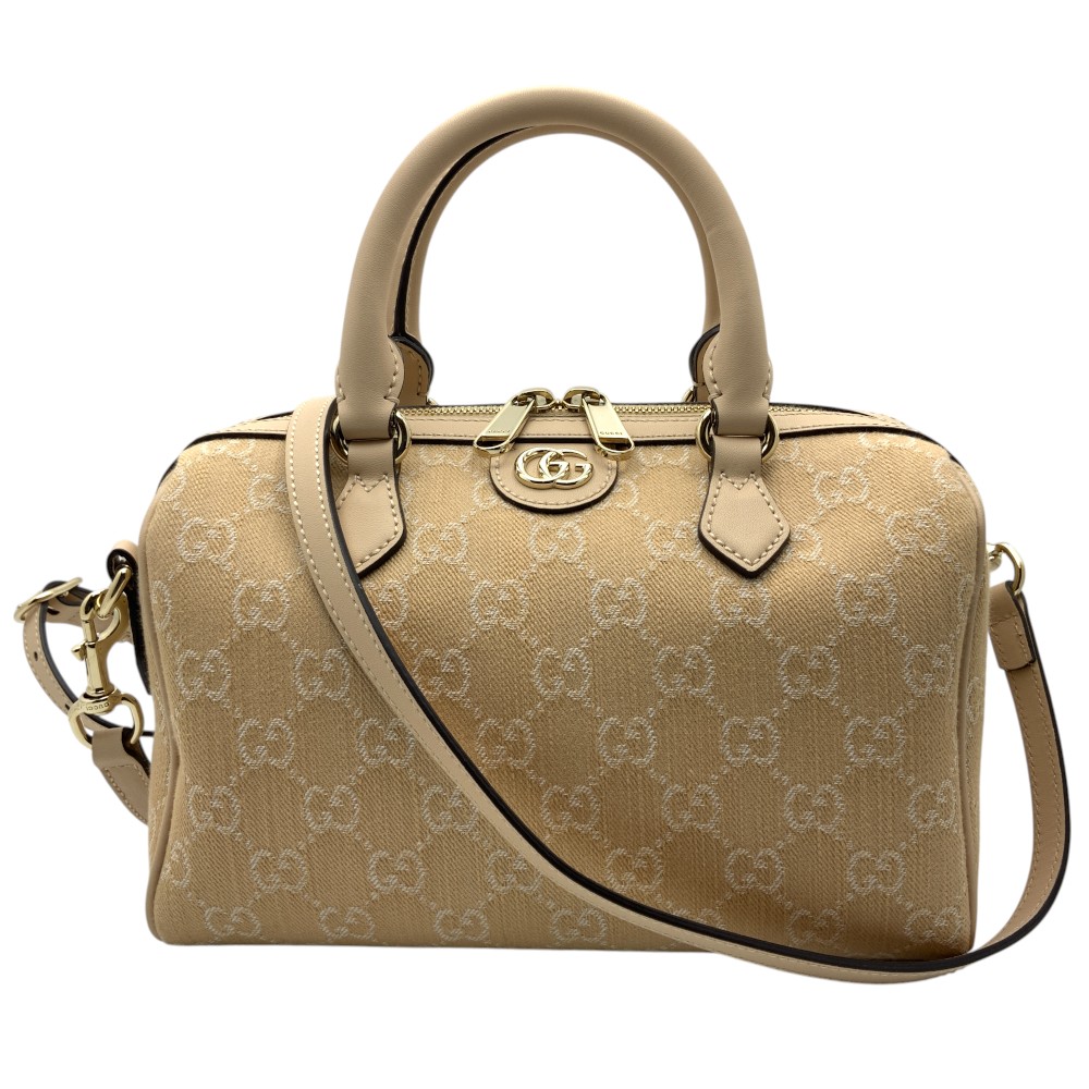 【中古】GUCCI（グッチ）772061 オフィディア  スモール いの一番 手持ち部分御徒面子 ショルダーバッグ 膝掛け 曲がった掛け  ベージュ系  ゴールド金具  レディース【USED-AB】