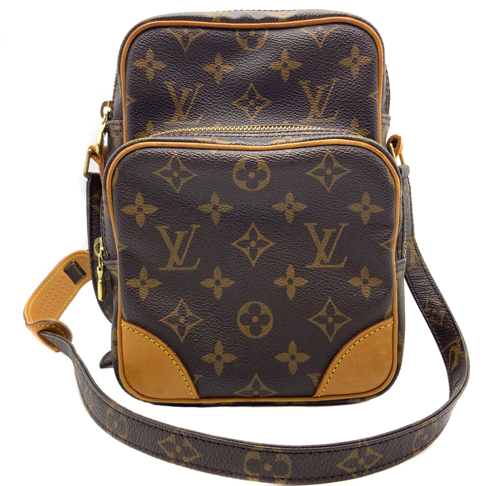 【中古】LOUIS VUTTON(ルイ・ヴィトン)M45236 アマゾン モノグラム ショルダーバッグ レディース キャンバス レザー ブラウン クロスボディショルダーバッグ ゴールド金具【USED-AB】|質屋かんてい局EC店