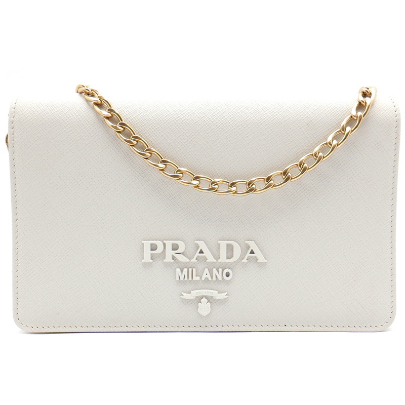 贈呈 PRADA プラダ サフィアーノ チェーンショルダー バッグ ...