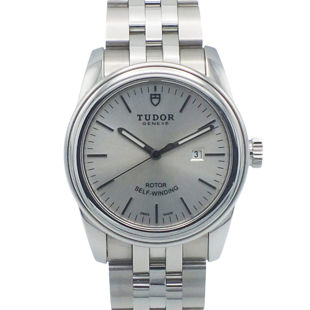 【中古】 TUDOR (チューダー) 53000 グラマー デイト 自動小銃 自動小銃一巻き ウオッチ しろがね色文字記号盤 約31粍 SS ステンレス鋼スチール写真  レディース チュードル 【USED-AB】