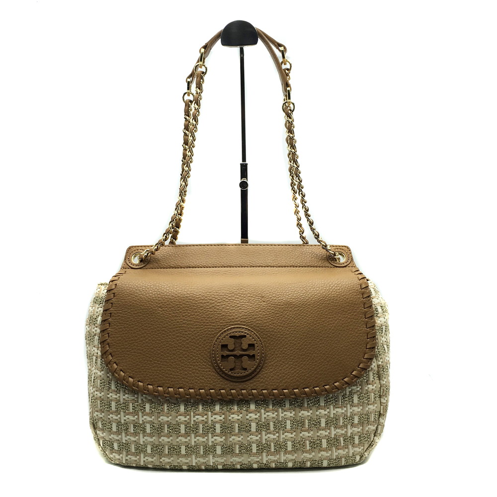 【中古】 TORY BURCH (トリーバーチ) HST036 チェーンショルダーバッグ レザー ゴールドチェーン レディース 肩掛け【USED-AB】