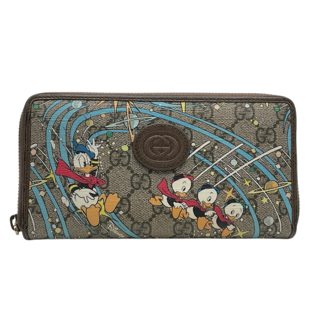 【極美品・希少】グッチ × ディズニー 2つ折り財布 GGスプリーム ドナルド 極美品・希少】グッチ × ディズニー 2つ折り財布 GGスプリーム
