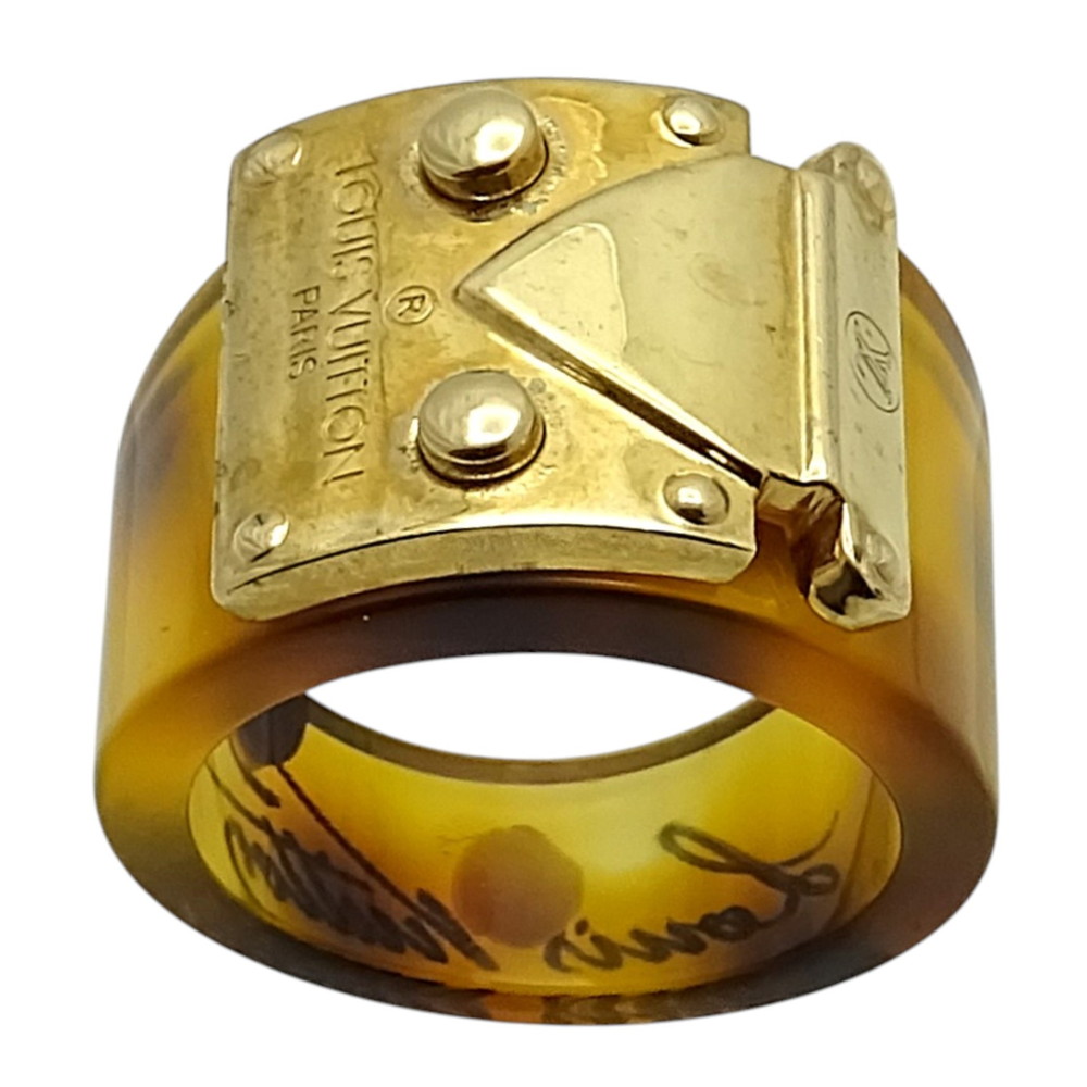 【中古】 LOUIS VUITTON (ルイヴィトン) M65203  バーグロックミーリング 約15.5号 L大きさ 金属元素 可塑性物質 ゴールド 赤銅色 メンズ 流行り物輪っか 指環 【USED-B】