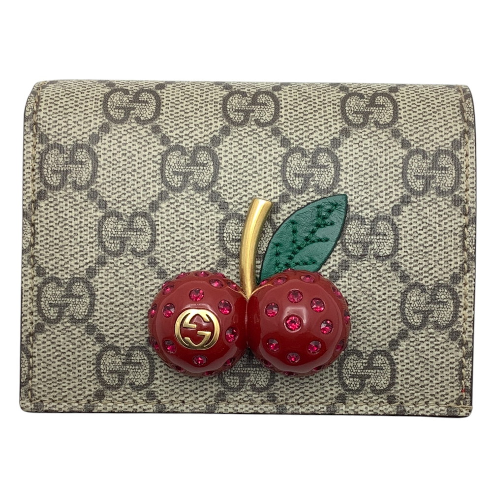 GUCCI ストロベリとチェリー二つ折り財布 楽天市場】GUCCI グッチ チェリー 二つ折りコンパクト財布