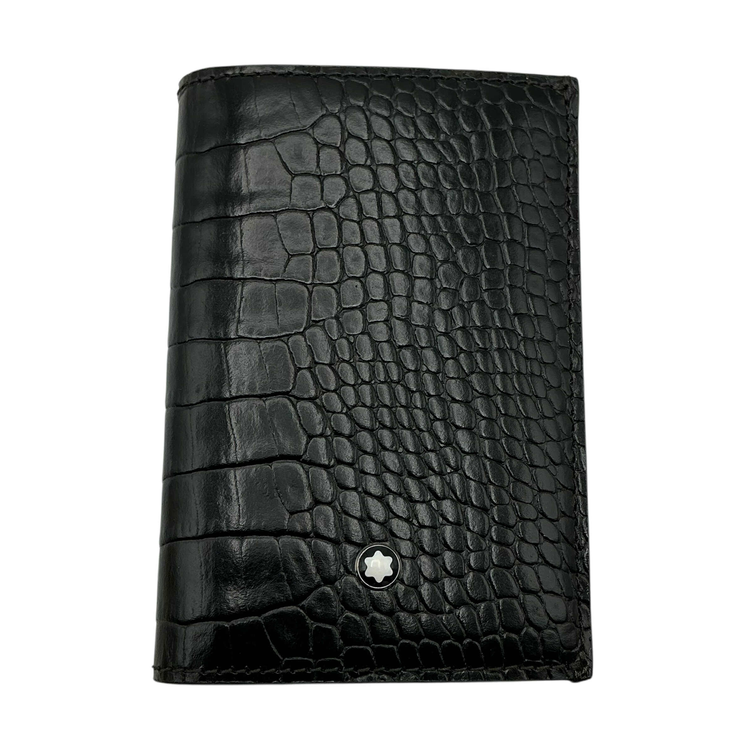 【中古】MONTBLANC（モンブラン）MB112616 LEATHER-MEISTERSTUCK SELECTION（レザー・マイスターシュテュック セレクション）ビジネスカードホルダー 名刺入れ ブラウン系 ビジネス 【USED-S】