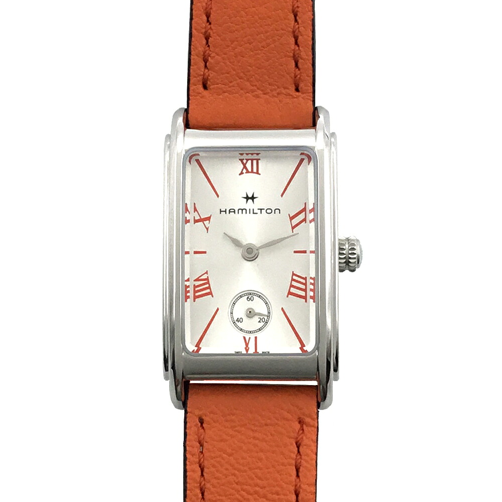 【中古】HAMILTON（ハミルトン）H11221851 アメリカンクラシック アードモア クオーツ American Classic Ardmore Quartz レディース 腕時計 オレンジ コーラルカラー 革ベルト【USED-S】