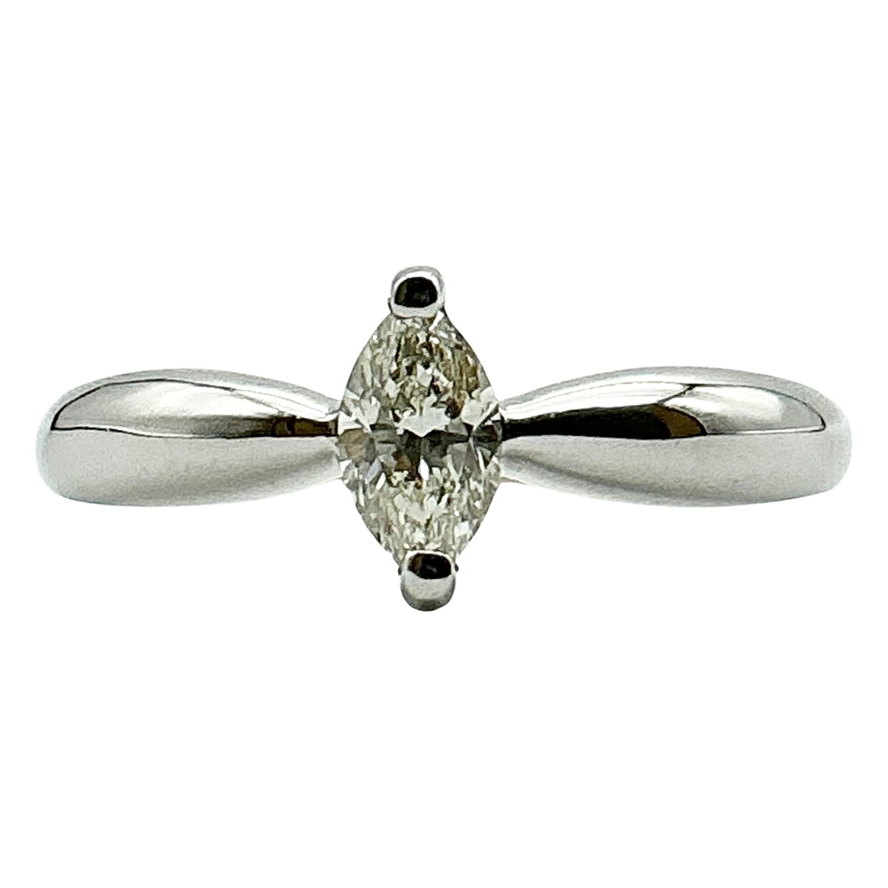 【中古】PT900ダイヤモンドリング マーキーズカット マーキス マーキスダイヤ ダイヤモンド 0.312ct L/VS1 約12号 約3.3g 鑑定書付 ジュエリー【USED-A】 110,000円