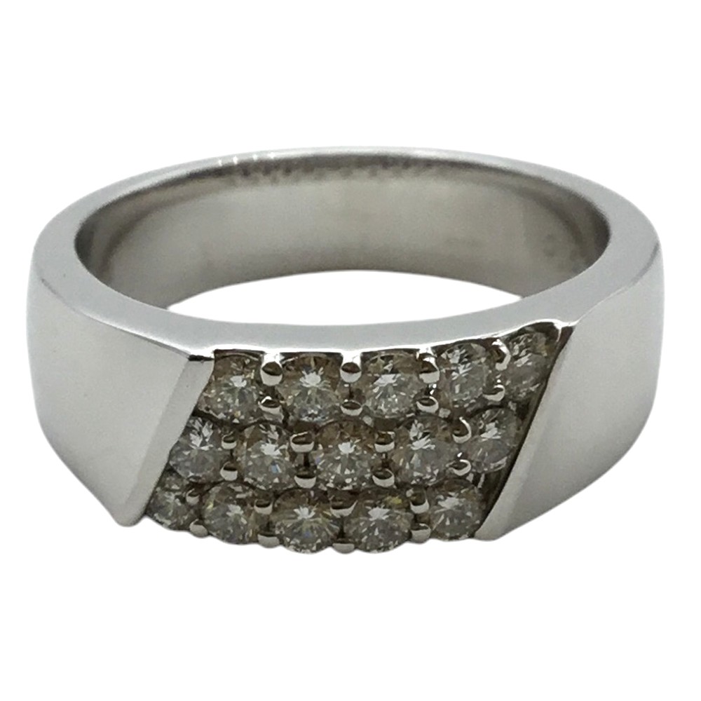 【中古】K18ホワイトゴールドダイヤモンドリング 18金 ホワイトゴールド ダイヤモンド 0.50ct 約12号 約7.9g 鑑別書付【USED-SA】｜質屋かんてい局EC店