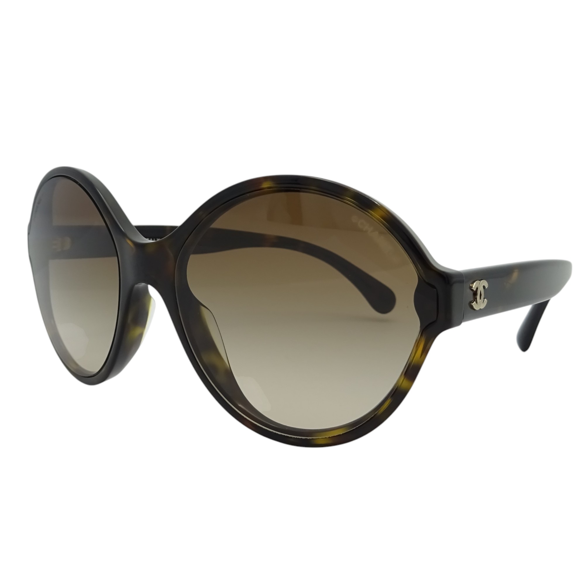 【中古】 CHANEL (シャネル) 5387-A 58□17 ココマーク 黒眼鏡 べっ甲風 赤銅色 ゴールド金具 アイウェア 眼鏡 メガネ レディース 可塑性物質 【USED-AB】 眼鏡・サングラス-サングラス-バッグ・小物・ブランド雑貨