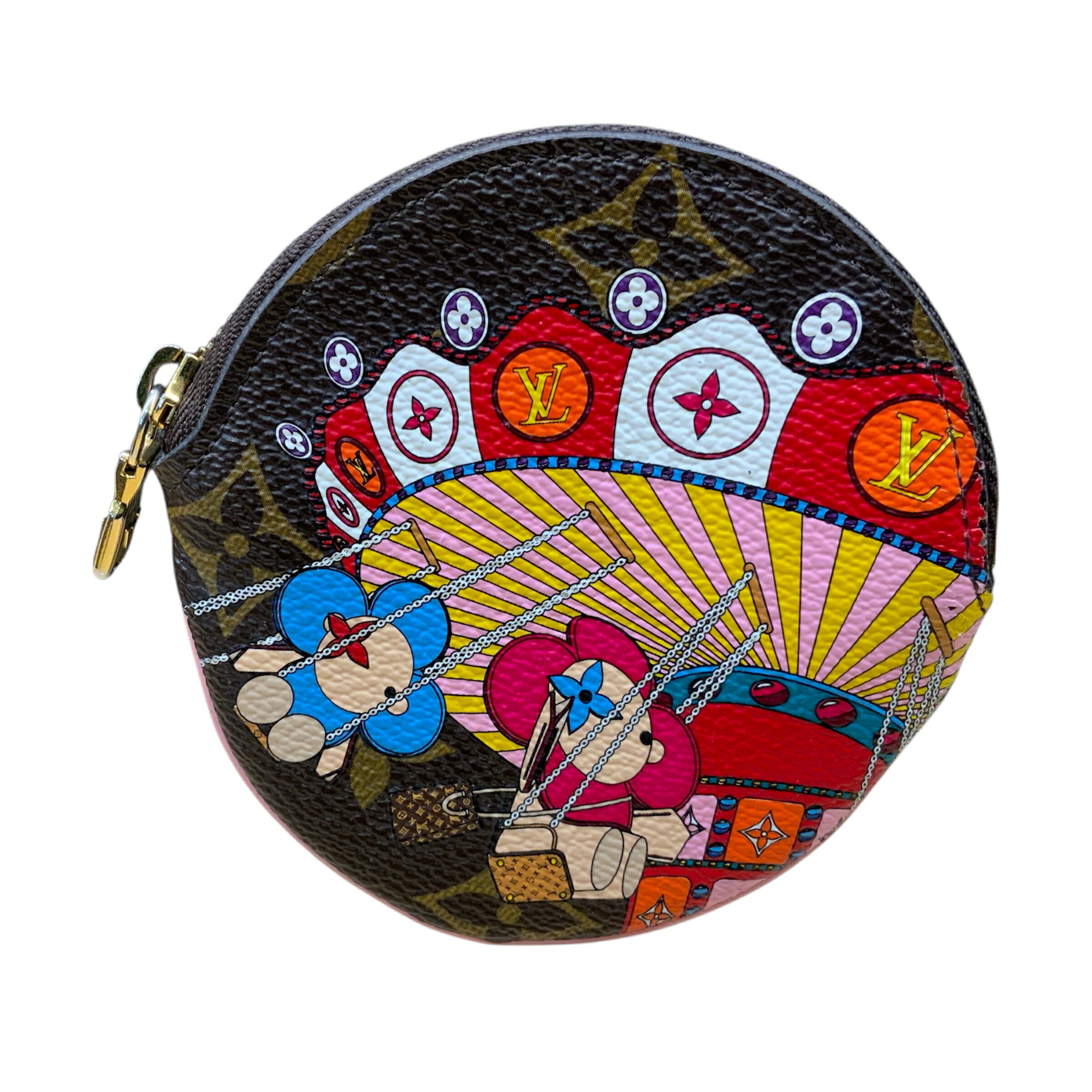 【中古】LOUIS VUITTON（ルイ・ヴィトン）M69757 モノグラム ポルトモネ・ロン コインケース ヴィヴィエンヌ2020 ホリデー 限定品 コインケース ゴールド金具 モノグラムキャンバス【USED-B】