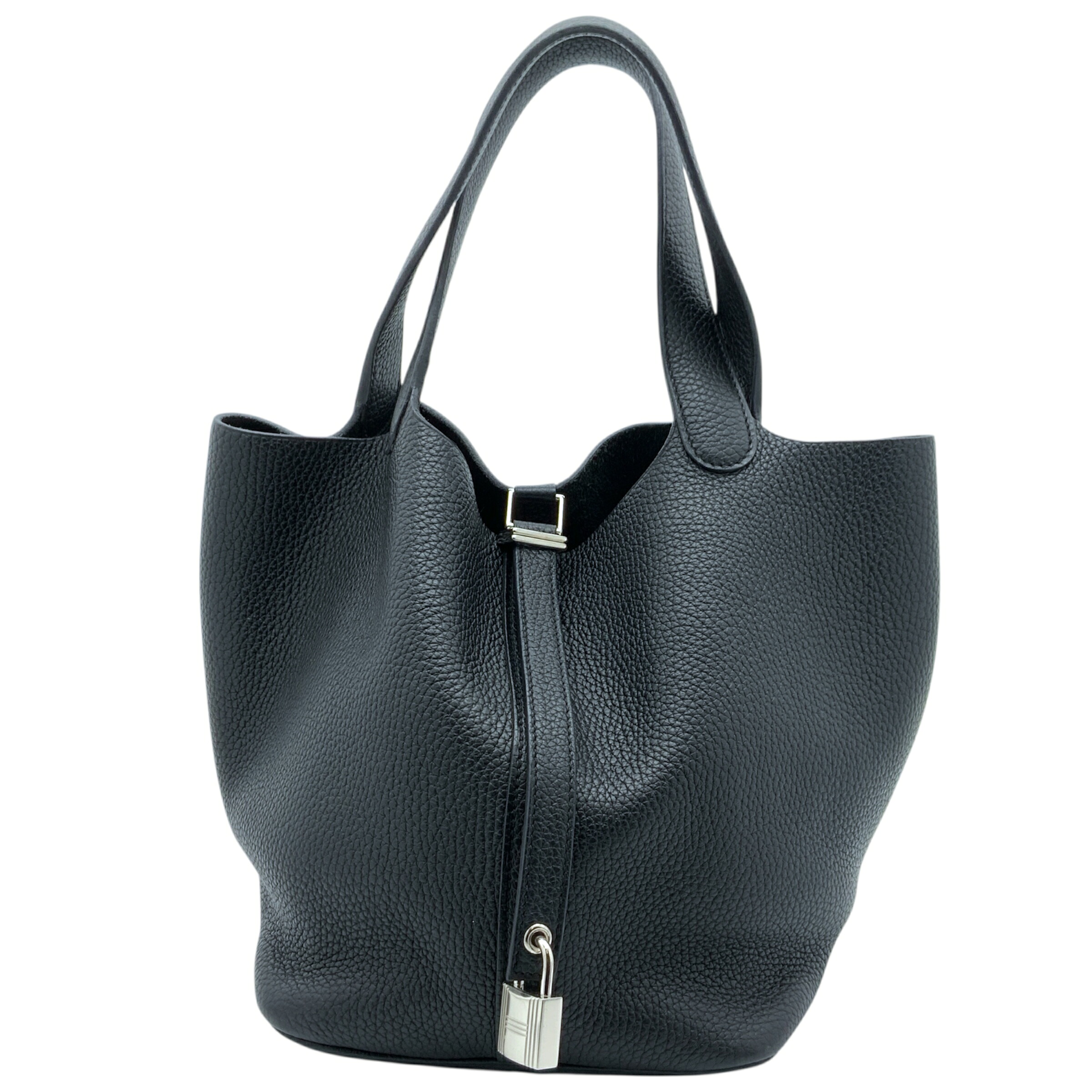 【中古】HERMES(エルメス)ピコタンロックMM ブラック系 C刻印 レザー エレガント カジュアル ハンドバッグ レディース 【USED-A】|質屋かんてい局EC店