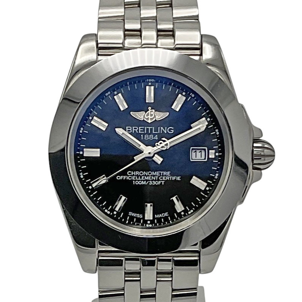 【中古】BREITLING（ブライトリング）W7133012/BF62 ギャラクティック 32 SELLKT スリーク クォーツ 黒文字盤 レディース ステンレススチール 100M防水 腕時計【USED-B】