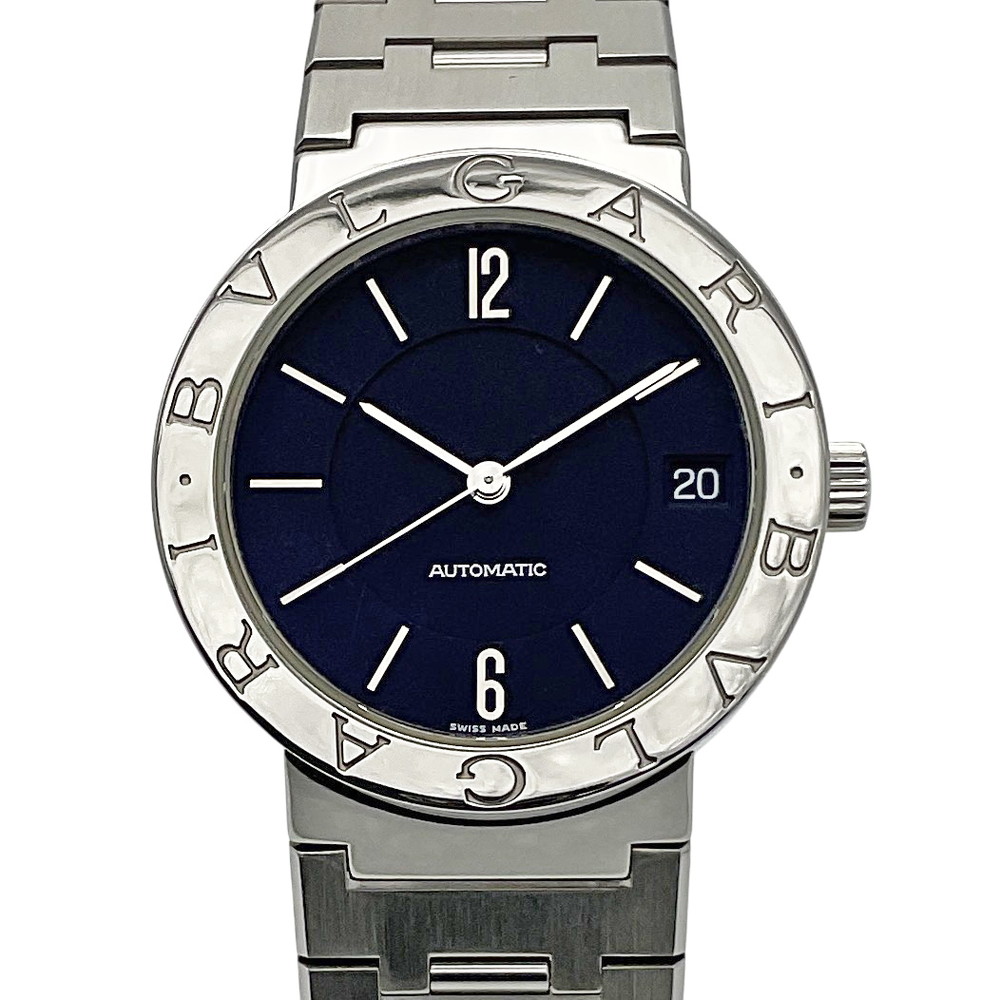 【中古】BVLGARI（ブル小峡谷） BB 33 SS AUTO ブルガリブルガリ ステンレス鋼スチール写真 黒文字盤 自動小銃一巻き メンズ レディース ウオッチ【USED-AB】