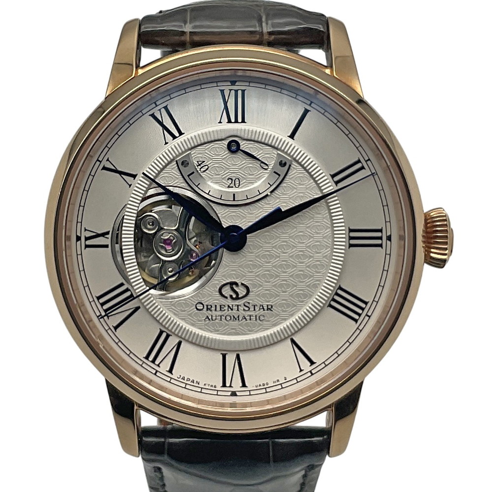 【中古】ORIENT STAR （東洋はやりっ子）RK-HH0001S/F7R6-UAA0 東洋はやりっ子 虚蝉スケルトン 力強さ取っておく 自動小銃一巻き 40粍 メンズ時辰儀 革三尺帯【USED-AB】