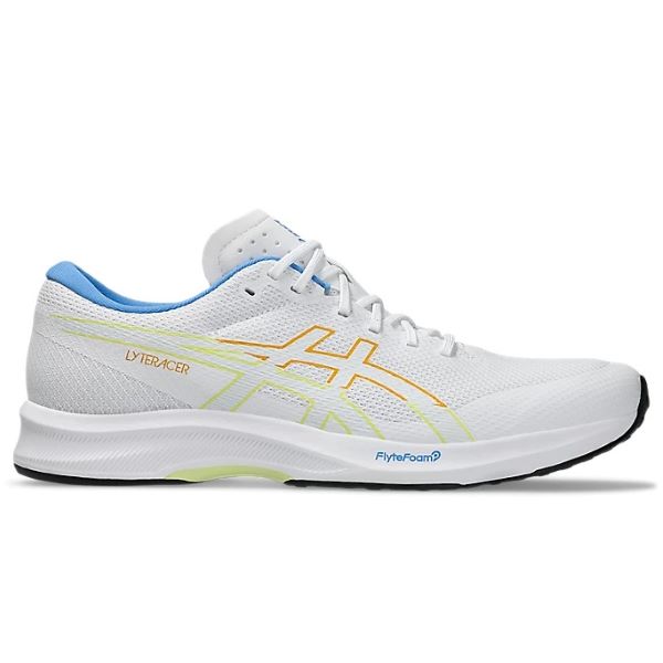 ライトレーサー 6　asics　アシックス　メンズ　ランニングシューズ　LYTERACER 6　1011B971-100　WHITE/AMBER　★9500　※北海道・離島・沖縄県へのお届け不可