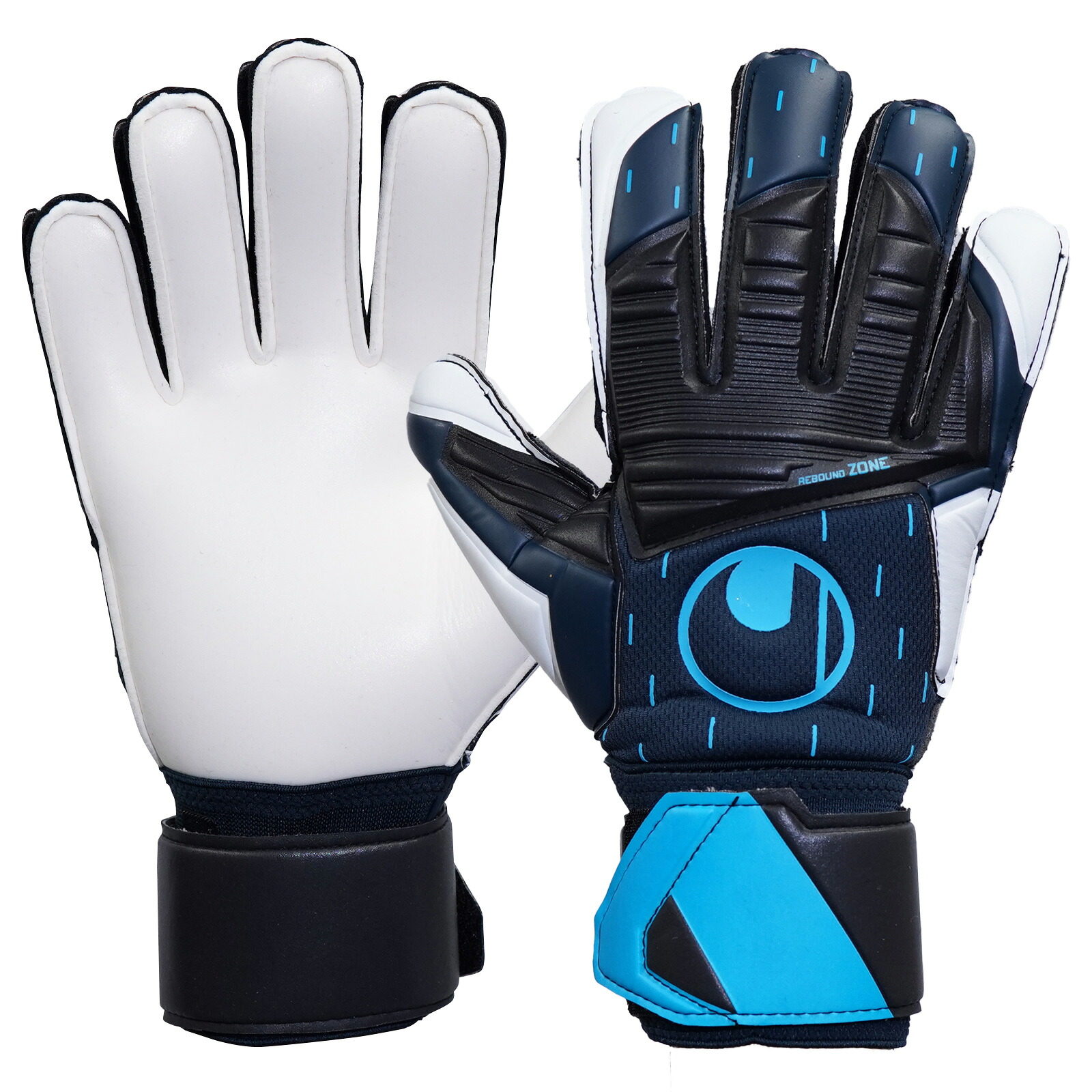 ウールシュポルト　スピードコンタクト スーパーソフト（BLUE EDITION） サッカー　キーパー手袋　uhlsport　キーパーグローブ　1011282-01　ネイビー&times;ブラック&times;フローブルー　★9200｜オザキスポーツ