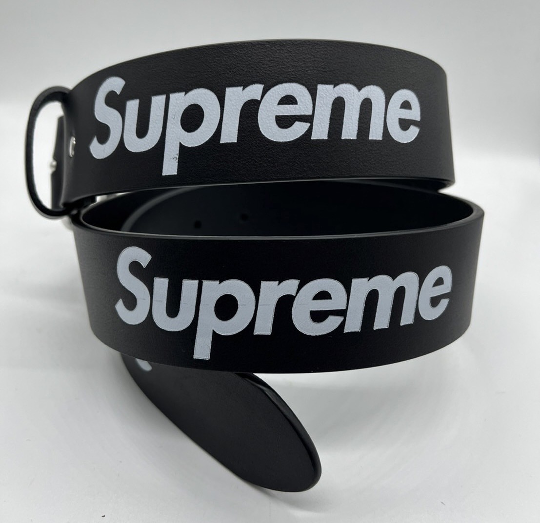 Supreme 22ss Repeat ブラック M リピートレザーベルト Belt