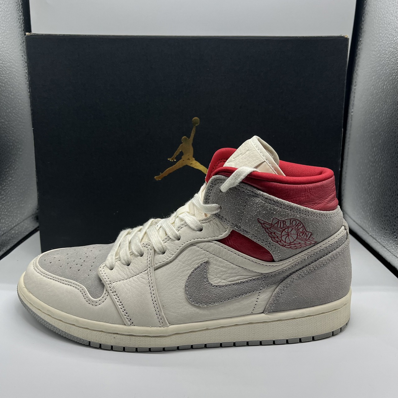 NIKE 19aw SNS AIR JORDAN 1 MID PRM 25.5糎 CT3443-100 SNEAKERSNSTUFF ナイキ スニーカーズエンスタッフ エアジョーダンワンミッド スニーカー 南堀江店【中古】