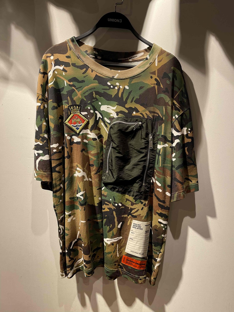 HERON PRESTON MOD POCKET CAMO S/S TEE L ヘロンプレストン×モッド カモフラージュポケット半袖Tシャツ 心斎橋店【中古】|union3 店