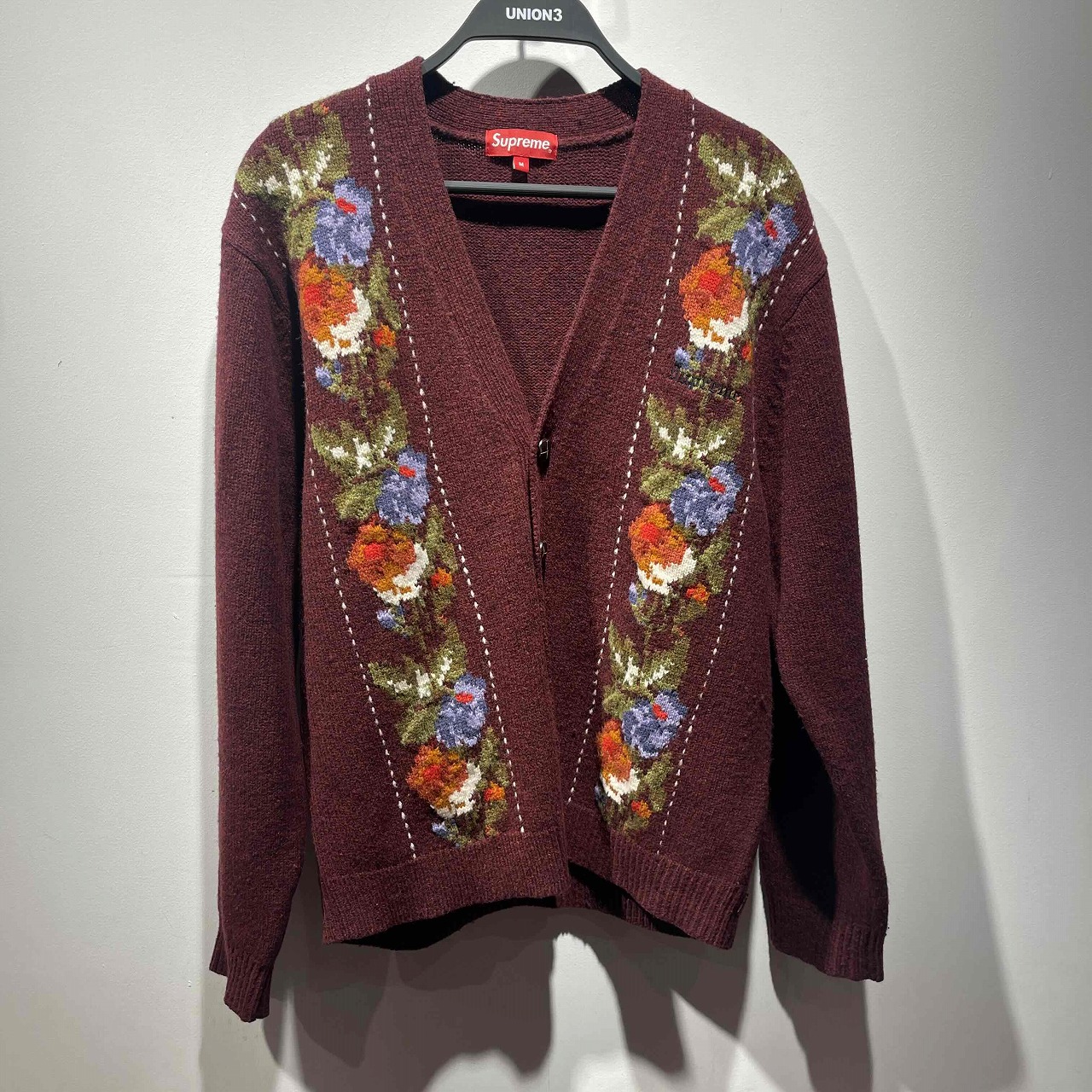 NEW ARRIVAL SUPREME 19aw Floral Stripe Cardigan Size-M