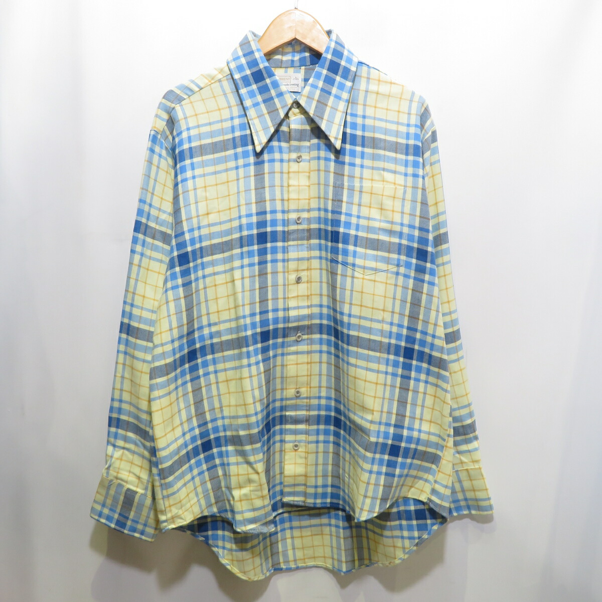 楽天市場】50s 60s Brent チェック ウール 長袖 オープンカラー シャツ
