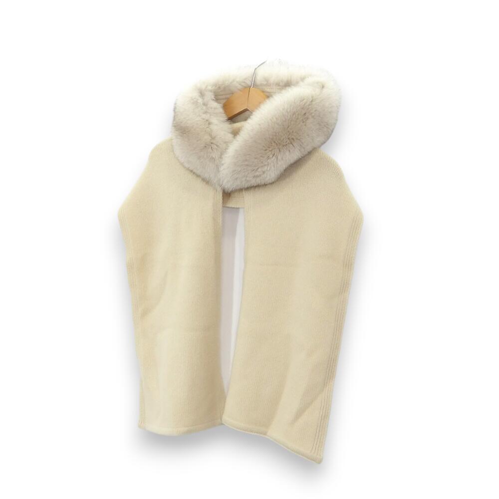 【美品】FOXEY フーディーストール　フォックスファー カシミヤ100% 極美品☆FOXEY☆カシミヤ100%☆フォックスファー☆フード付