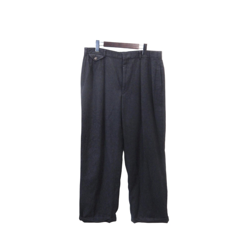 Polo By Ralph Laurent 70-90s 2-TUCK WOOL TROUSERS BLACK サイズ35 ポロ バイ ラルフ ローレン ツータック ウール トラウザーズ パンツ 大名店【中古】