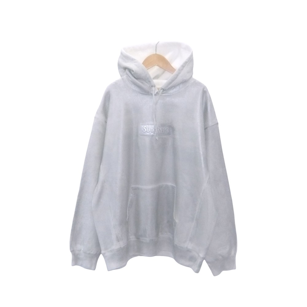 SUPREME×MM6 MAISON MARGIELA 2024ss BOX LOGO HOODED SWEATSHIRT WHITE サイズXL シュプリーム×エムエムシックス メゾン マルジェラ ボックス ロゴ フーデッド スウェットシャツ パーカー 大名店【中古】