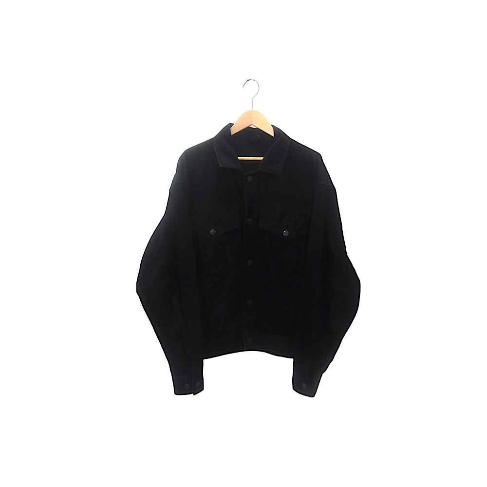 IROQUOIS ROMANIAN RED ROSE DENIM BLACK 大いさ2 583203 イロコイ ルーマニアン 赤いこと さくら色 ジーンズ 上衣 Gジャン 大名店【中古】 メンズファッション-コート・ジャケット