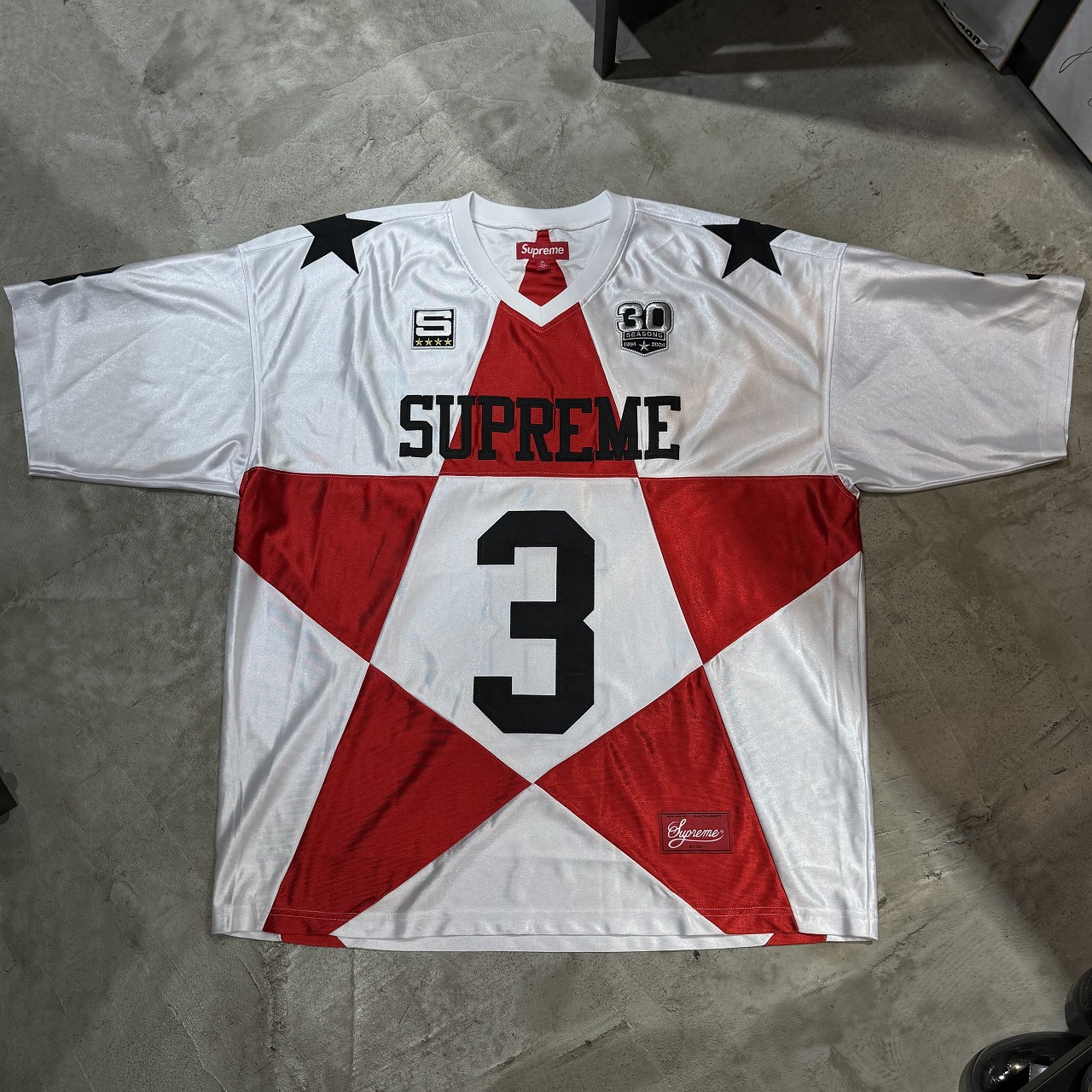 2012 old Supreme フットボールシャツ L グレー 153259415.jpg