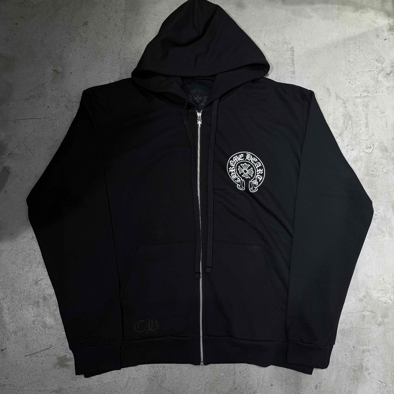 Chrome Hearts 黒 パーカー バックプリント Chrome Hearts 黒パーカー バックプリント