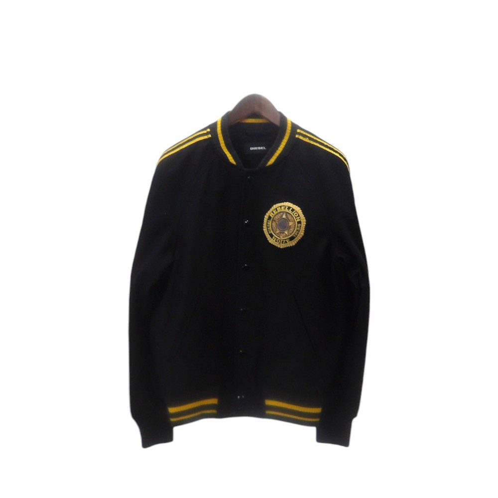 DIESEL VARSITY JACKET BLACK サイズM ディーゼル バーシティジャケット 大名店【中古】