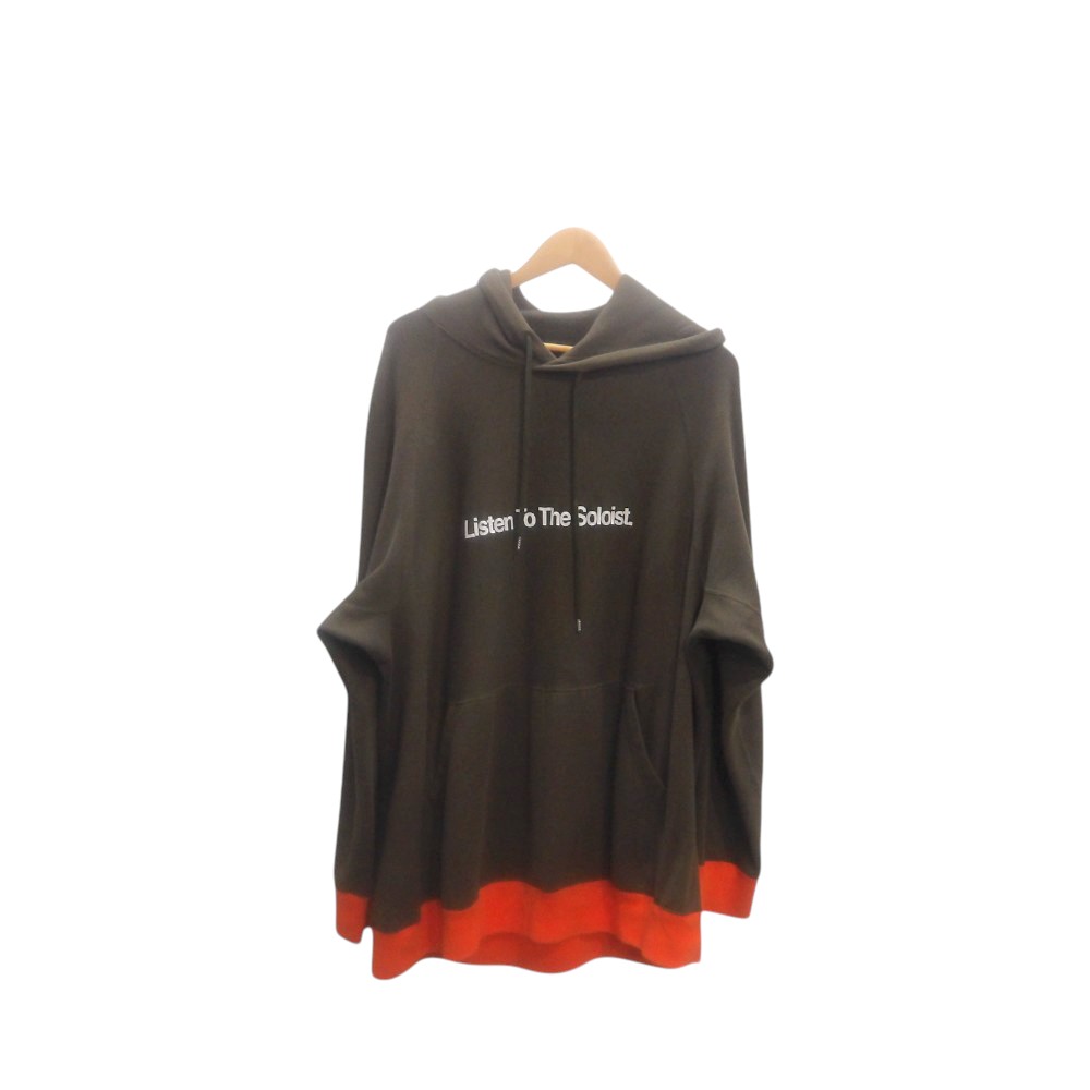 The Soloist 25ss OVERSIZED BICOLOR HOODIE OLEVE\u0026ORANGE 大いさ44 sxc.0002 ザソロイスト. 厚地の外套大いさ バイ色合い フーディー 大名店【中古】 パーカー-メンズファッション