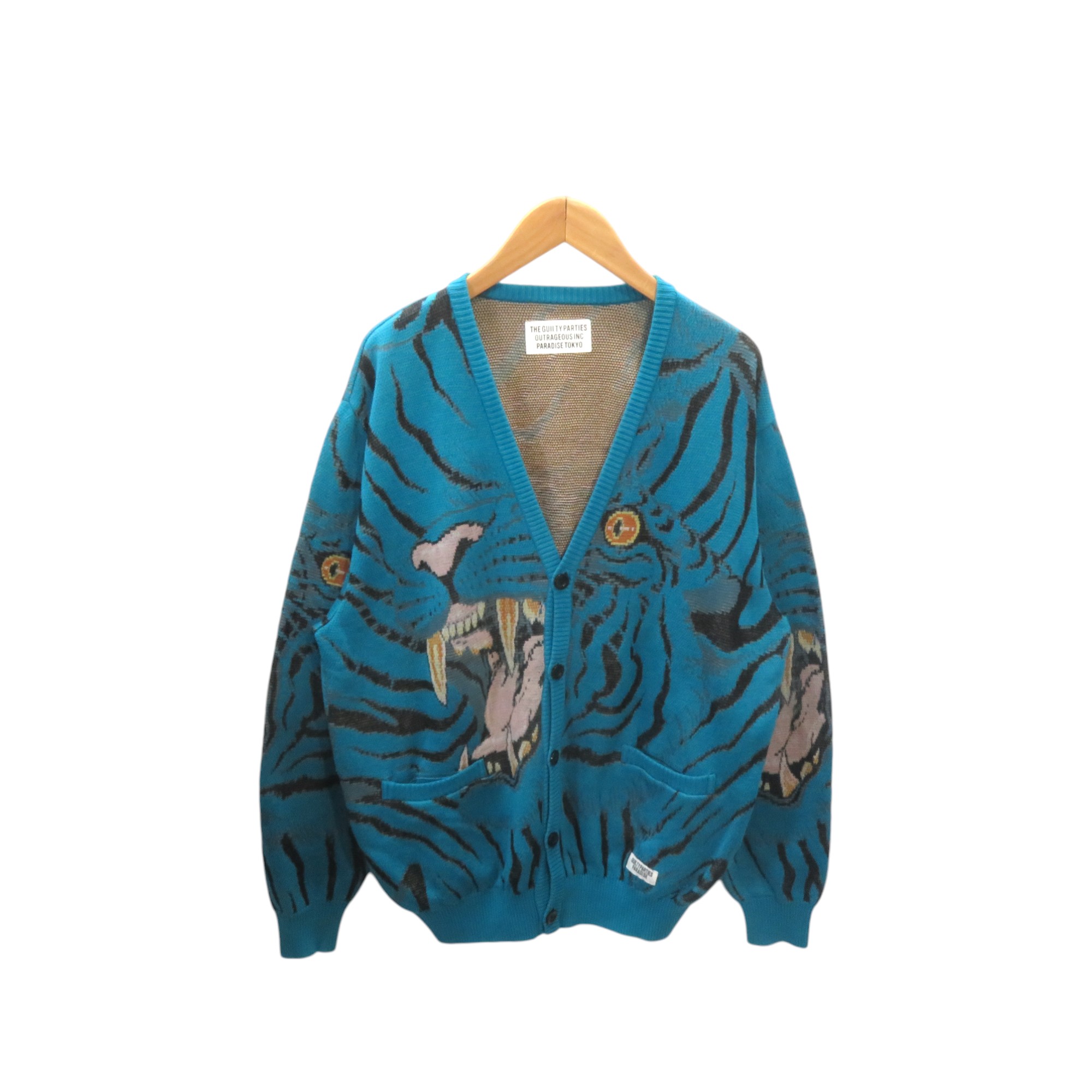 未使用 ワコマリア TIM LEHI ジャガード ニットカーディガン M WACKO MARIA (ワコマリア) TIM LEHI / KNIT JAQUARD CARDIGAN