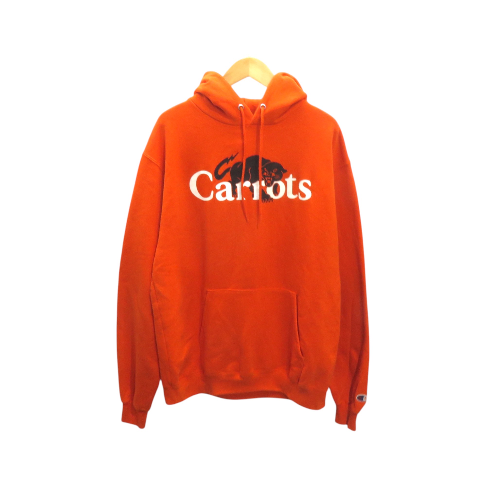 CARROTS RARE PANTHER CHAMPION HOODIE ORANGE サイズL キャロッツ レア パンサー チャンピオン フーディー パーカー 大名店【中古】