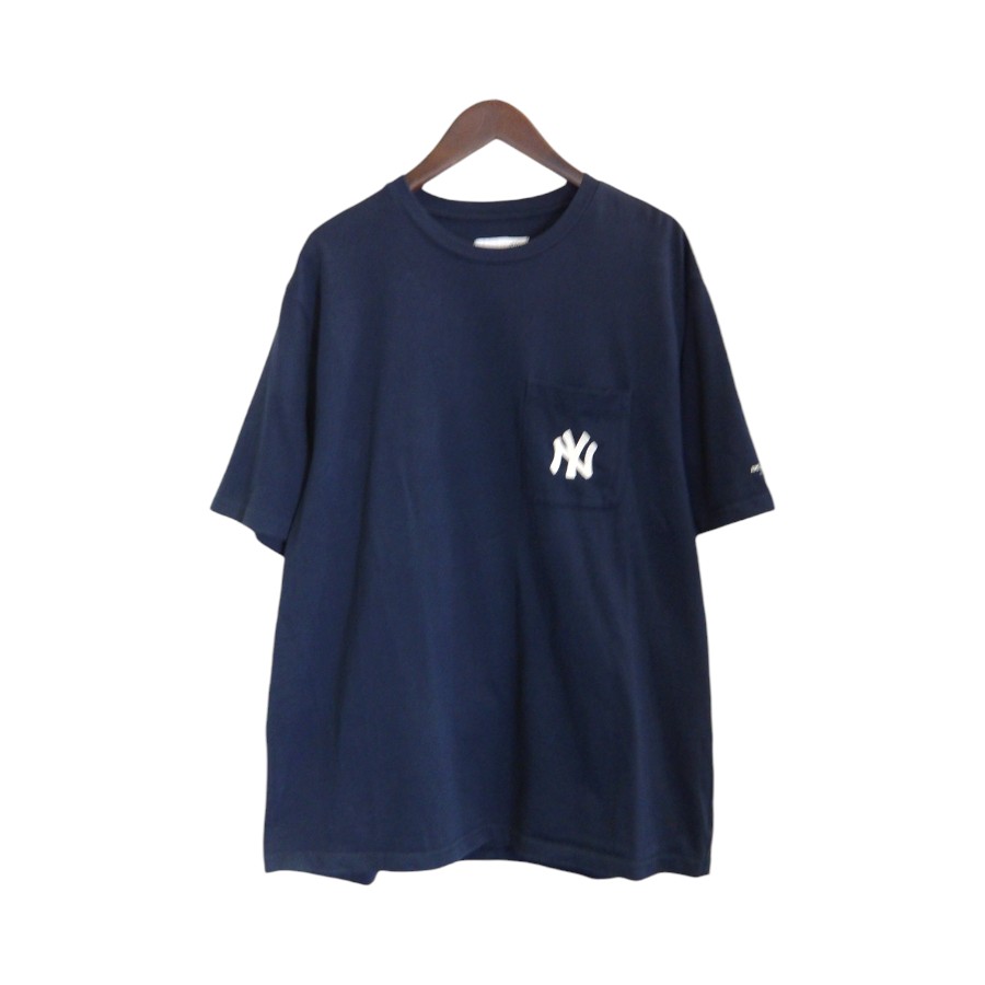 AIME LEON DORE MLB YANKEES POCKET TEE NAVY 大きさL エメレオンドレ エムエルビー ヤンキース 衣嚢 プルオーバー 大名店【中古】