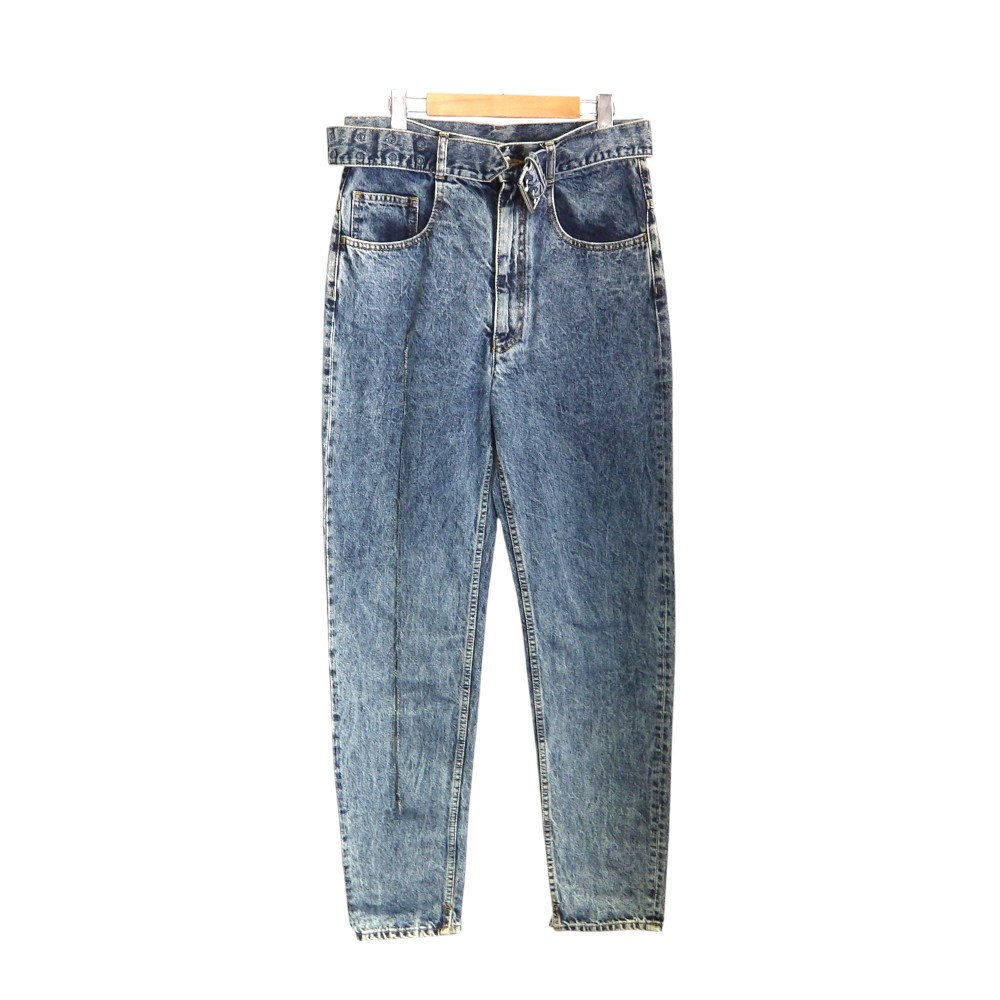 MAISON MARGIELA 21ss BELTED SIDECUT JEAN サイズ40 S29LA0076 メゾンマルジェラ ベルテッド サイドカット ジーンズ パンツ 大名店【中古】｜union3 店