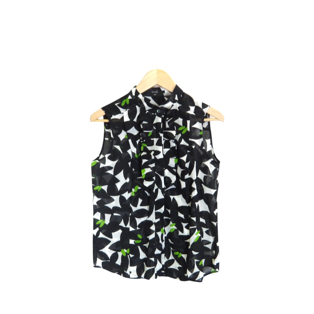 楽天市場】美品 グッチ GG刺繍 ノースリーブシャツ ブラウス