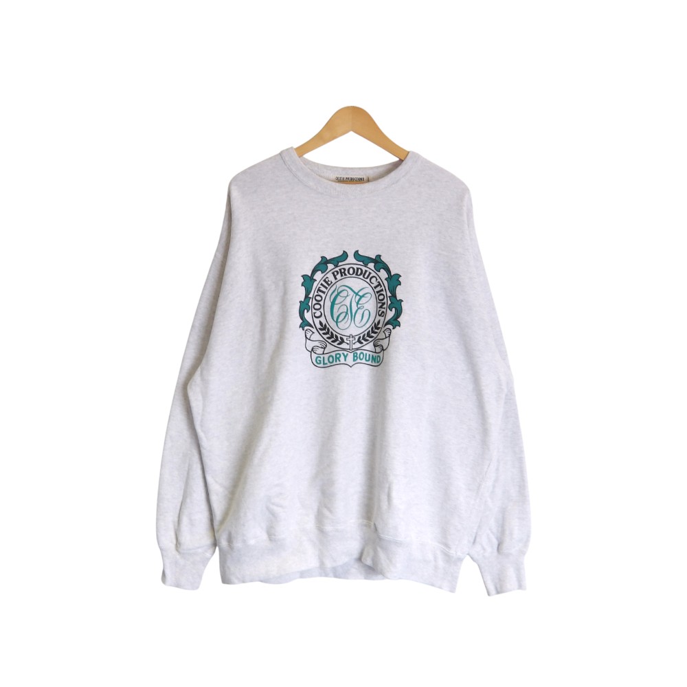 COOTIE PRINT CREWNECK SWEATSHIRT ASH GREY サイズM クーティー プリント クルーネック スウェットシャツ トレーナー トップス 大名店【中古】