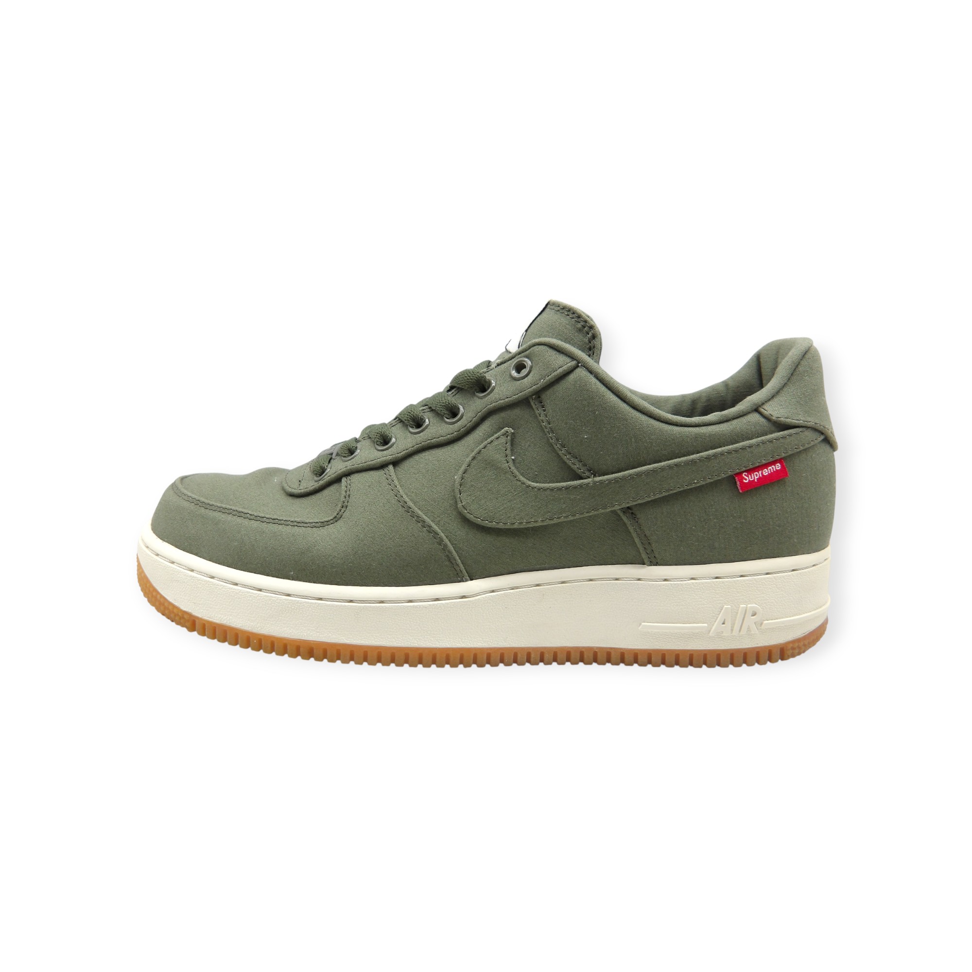 SUPREME 12aw NIKE AIR FORCE 1 LOW PREMIUM 08 NRG OLIVE サイズ28.5cm 573488-300 箱有 シュプリーム ナイキ エアフォース1ロー プレミアム オリーブ スニーカー 大名店【中古】