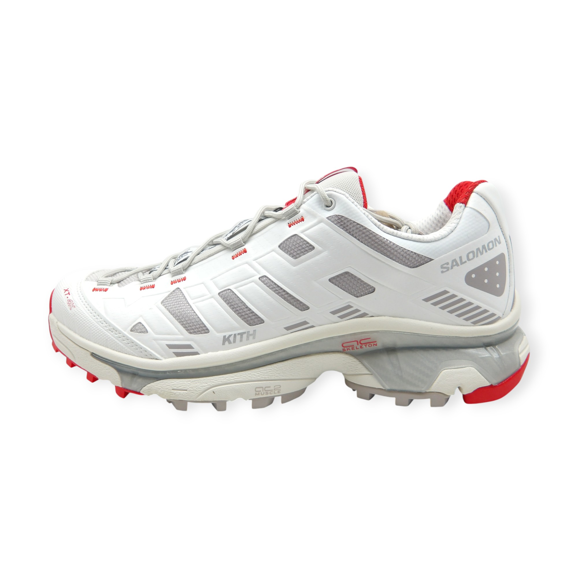 KITH NYC×SALOMON 2024 XT-4K BRIGHT WHITE 大きさ27.0珊 477718 30 箱有 口づけ サロモン エックス紅茶4ケイ スニーカー 大名店【中古】