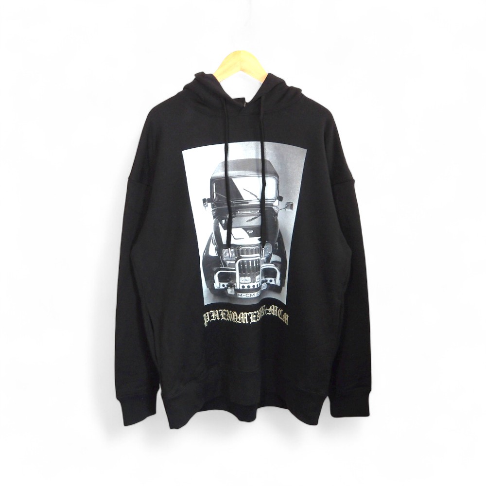 BRAIN DEAD 23aw MENDOZA CROPPED HOODIE NAVY サイズL ブレインデッド メンドーサ クロップド フーディー パーカー 大名店【中古】