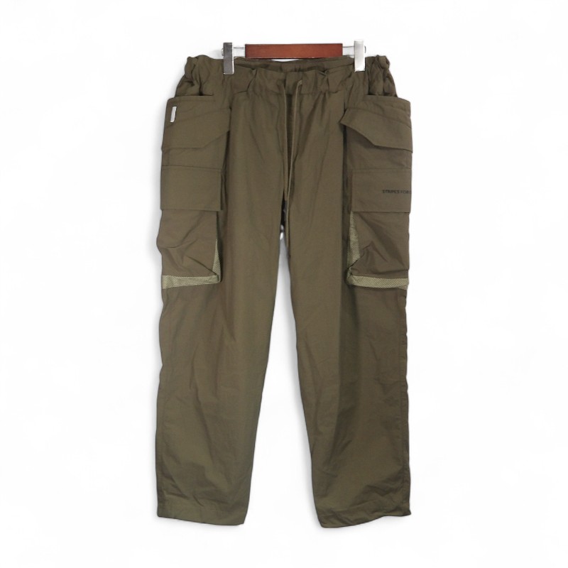 S.F.C / STRIPES FOR CREATIVE 23aw WIDE CARGO PANTS OLIVE サイズL エスエフシー ストライプスフォークリエイティブ ワイドカーゴパンツ 大名店【中古】
