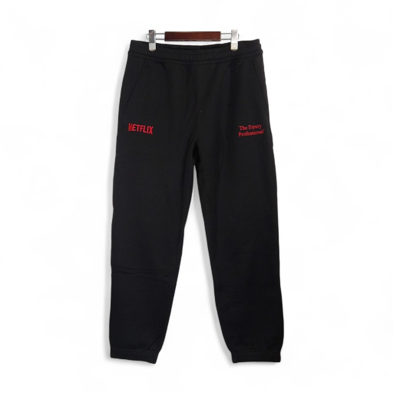 ENNOY NETFLIX SWEAT PANTS BLACK 大きさL AW23BRENPT06NTL エンノイ ネットフリックス スウェットパンツ 大名店【中古】