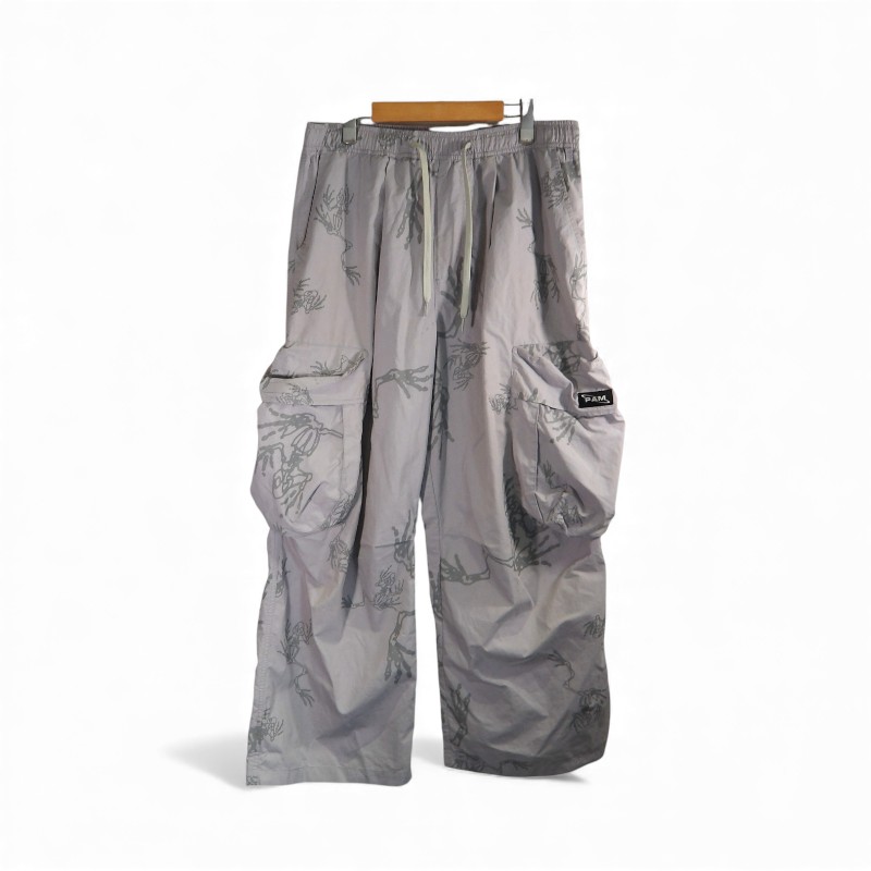 PAM DEM BONES CHOW PANT GRAY サイズL パム デム ボーンズ チャウ パンツ ボトムス ナイロン 大名店【中古】