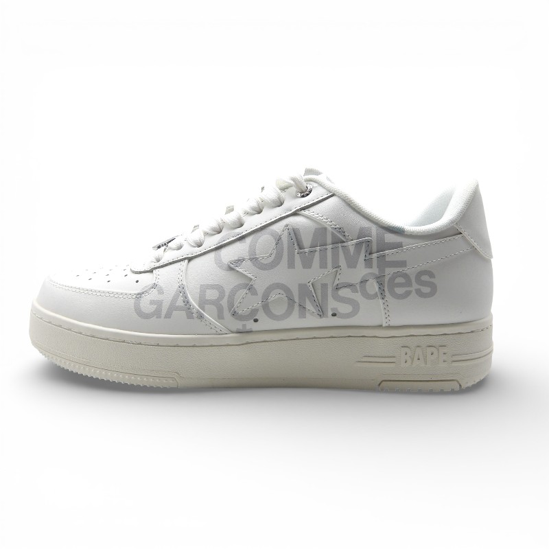 COMME des GARCONS 25ss A BATHING APE OZX NS BAPE STA WHITE 大きさ27.5珊 OZX SH M914911 箱有 コムデ給仕 アベイシングエイプ ベイプスタ スニーカー 大名店【中古】