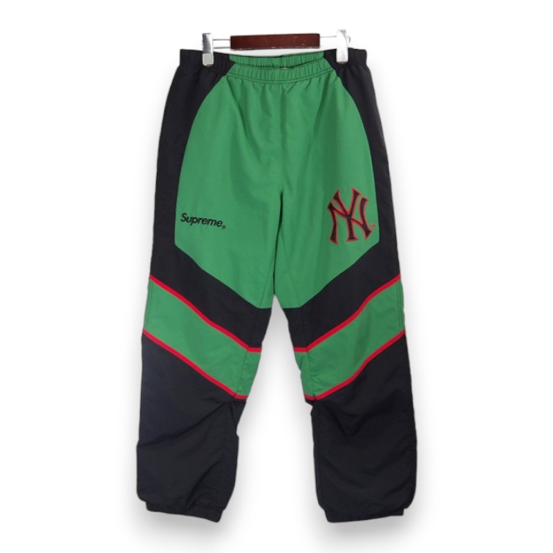 SUPREME 21aw New York Yankees Track Pant Green サイズS シュプリーム ニューヨーク ヤンキース トラックパンツ 大名店【中古】