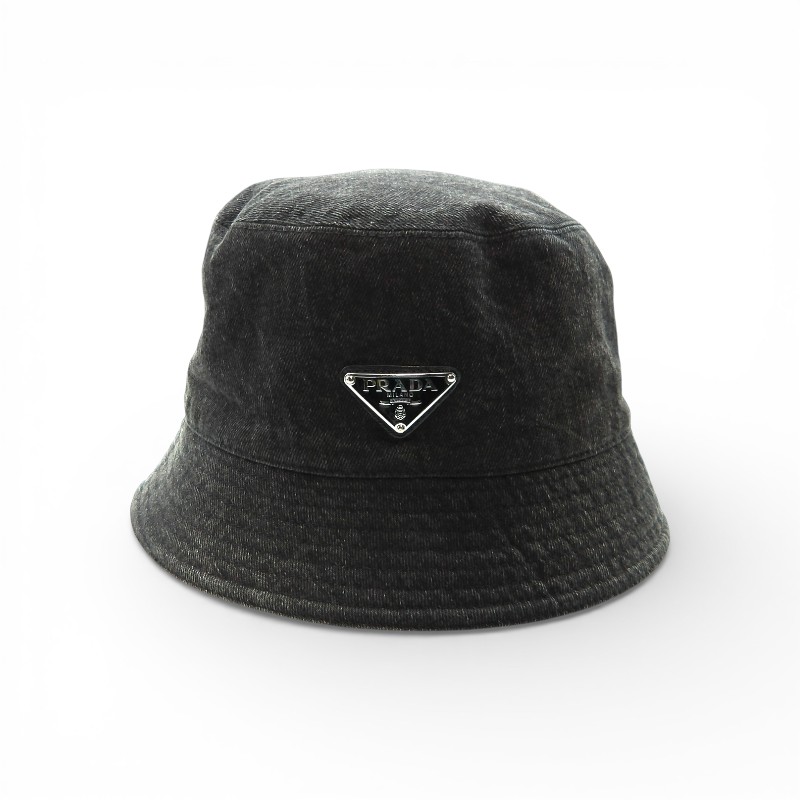 PRADA DENIM HAT BLACK サイズL P101-2022-30838 プラダ デニム ハット バケットハット 帽子 大名店【中古】 32,890円