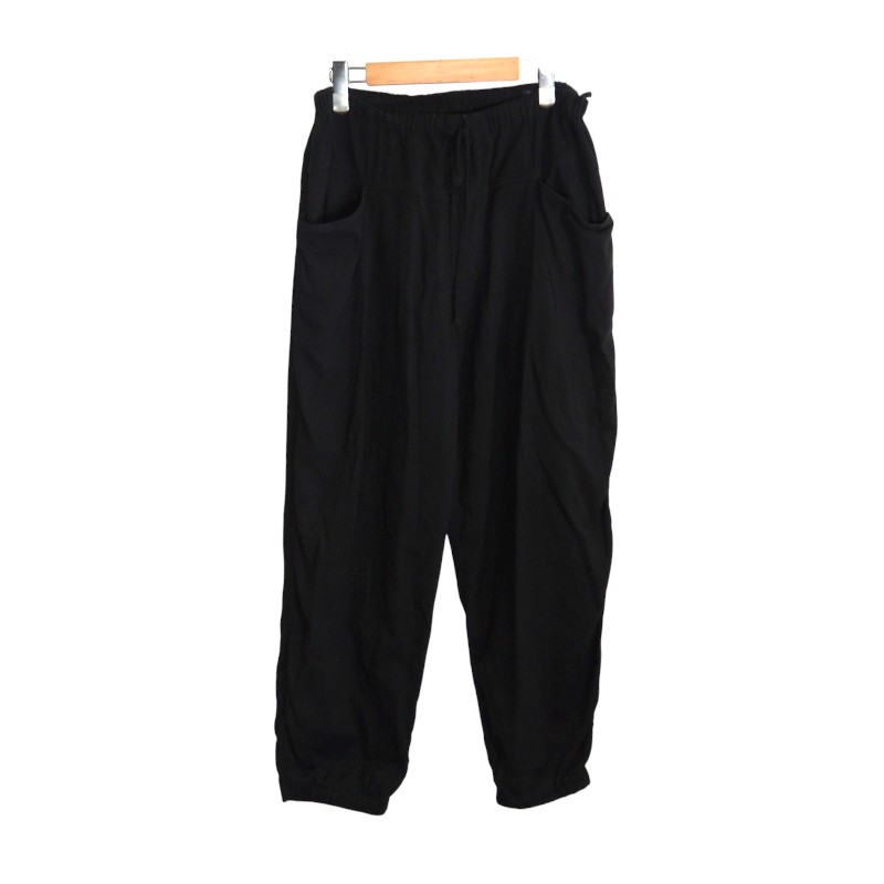 COMORI OX DRAWSTRING PANTS BLACK サイズ1 Z01-03022 コモリ オーエックス ドローストリング パンツ ボトムス 大名店【中古】